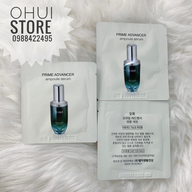 combo 10 gói serum ampoule Ohui xanh