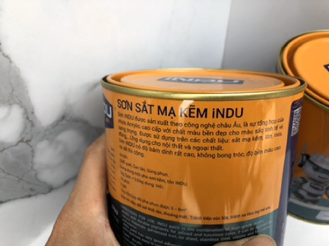 Sơn mạ kẽm Indu hộp 800ml chính hãng - Kim Khí Dung Anh