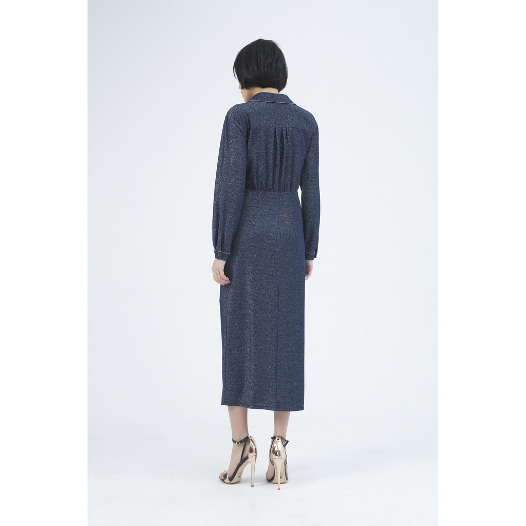 Đầm thun cổ đức chữ V IVY moda MS 39M4971