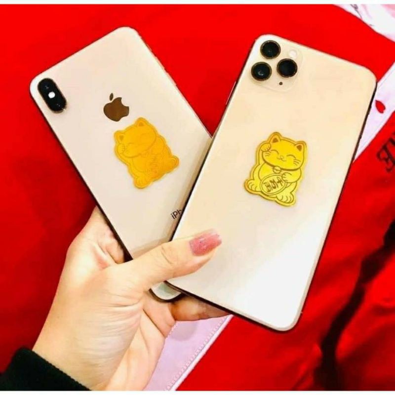 Mèo Chiêu Tài Dán Điện Thoại May Mắn | BigBuy360 - bigbuy360.vn