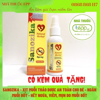 SANOZIKA - Xịt muỗi thảo dược