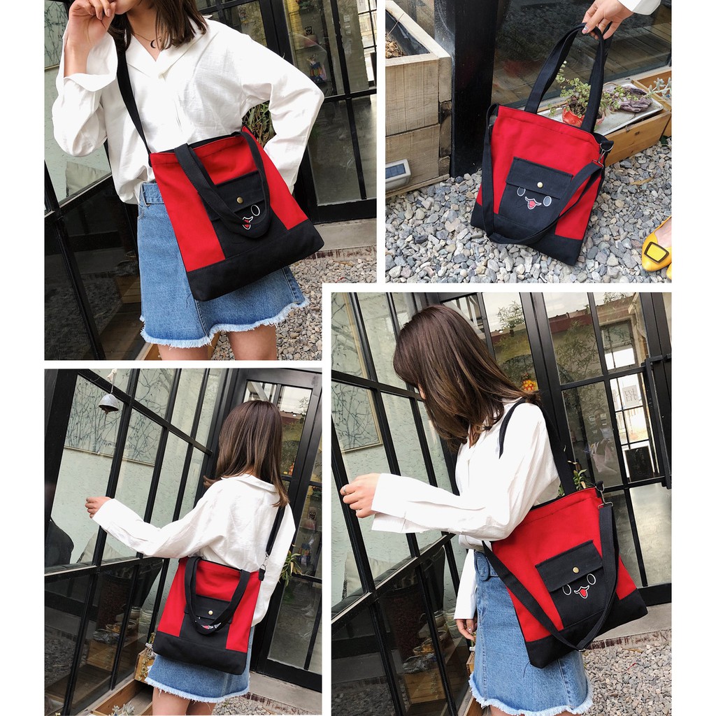Túi Tote Đeo Chéo Mặt Pet Cười Xinh Xắn M630