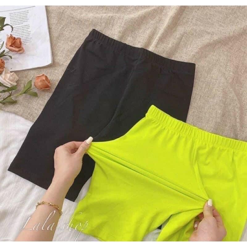 quần legging ngố lửng vải thun cotton sịn sò siêu co giãn