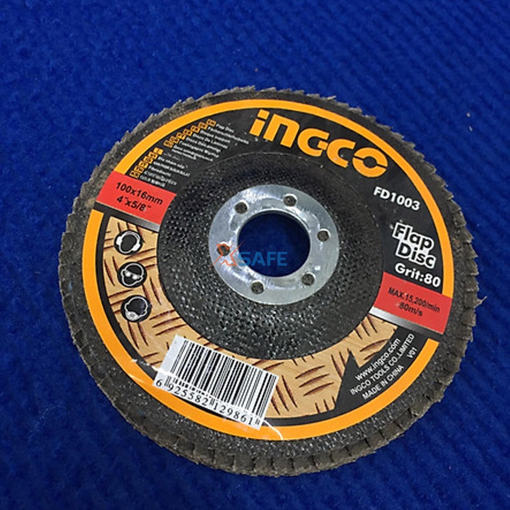 Nhám xếp INGCO FD1002 P60 Đĩa nhám xếp đánh bóng thép, gang, tấm thép Đóng gói bằng thẻ giấy chịu nhiệt, chịu lực
