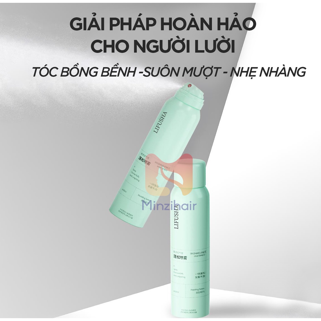 Dầu Gội Khô Lifusha Nội Địa Trung - Siêu Phẩm Gội Khô Hot Nhất Trên Tiktok - Minzihair, Minzihair HCM