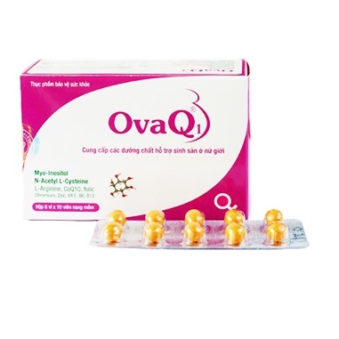 OVAQ1 VIÊN DƯỠNG TRỨNG HỖ TRỢ PHỤ NỮ VÔ SINH, HIẾM MUỘN hộp 30 viên