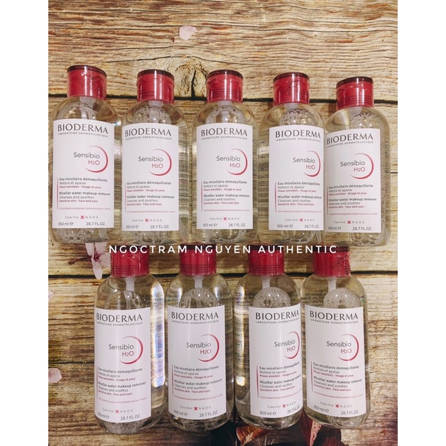 Tẩy trang Bioderma bản Hồng nắp nhún size 850ml