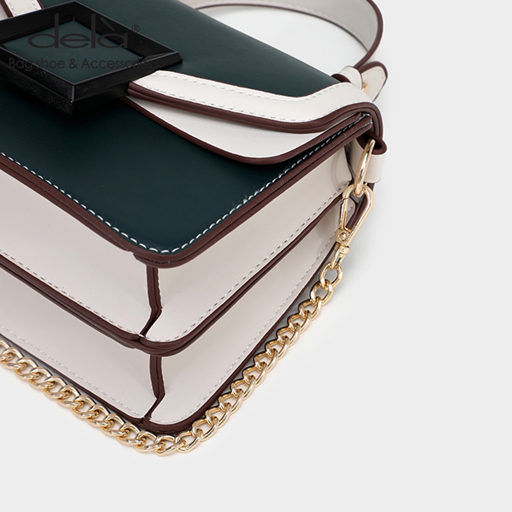 Dela Túi Đeo Vai Hình Vuông Cỡ Nhỏ Phối Màu Tương Phản Thời Trang 2022