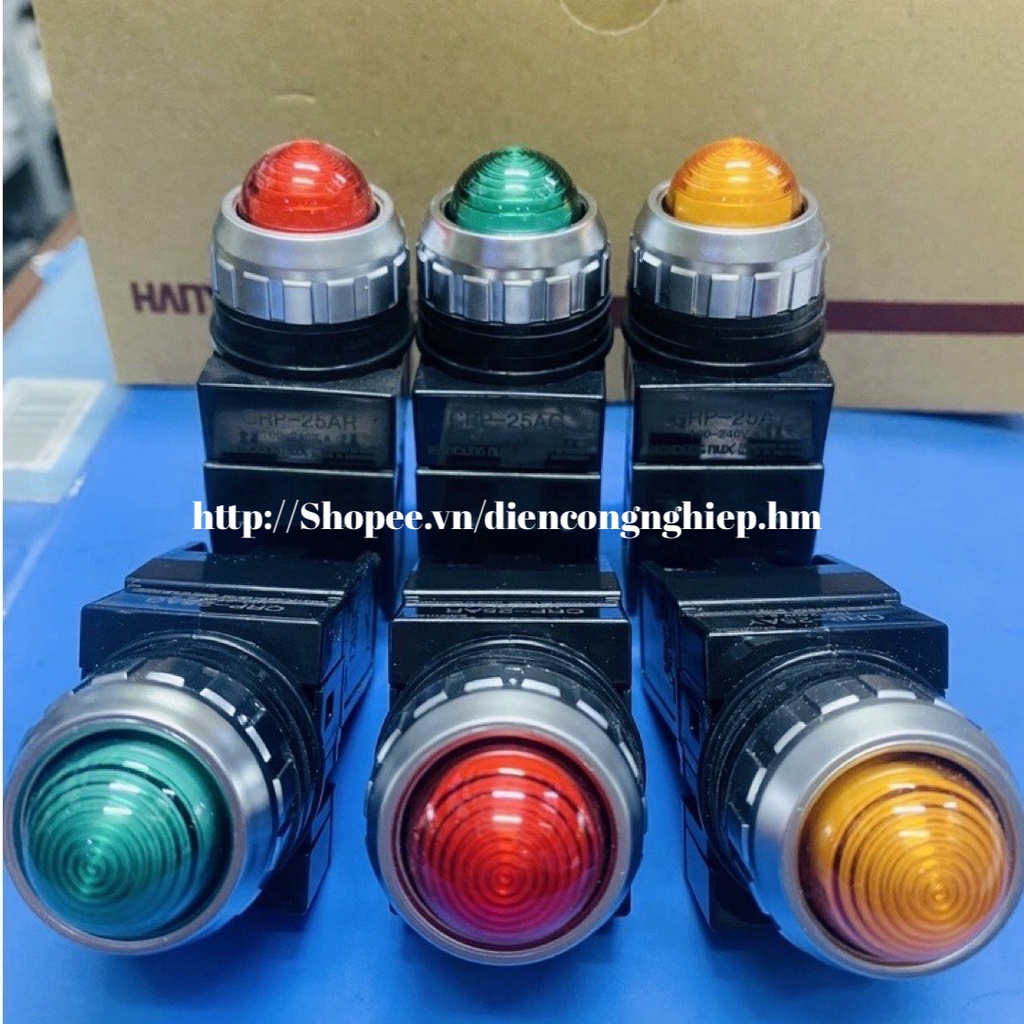 Đèn Báo Phi 25 Xanh, Đỏ, Vàng Hanyoung - Hàng Chính Hãng, Đèn Báo Pha Hanyoung CRP-25AR, CRP-25AG, CRP-25AY