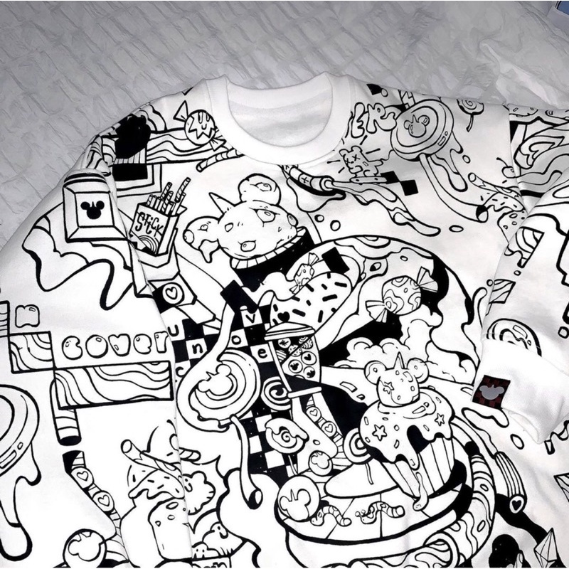 Áo Sweater Uncover Doodles Mặc Siêu Đỉnh Dễ Phối Đồ