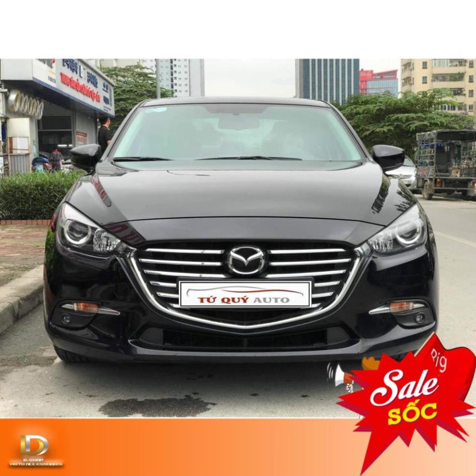 Ốp trang trí mặt ca lăng mẫu xi mạ Mazda 3 2017-2019 chính hãng