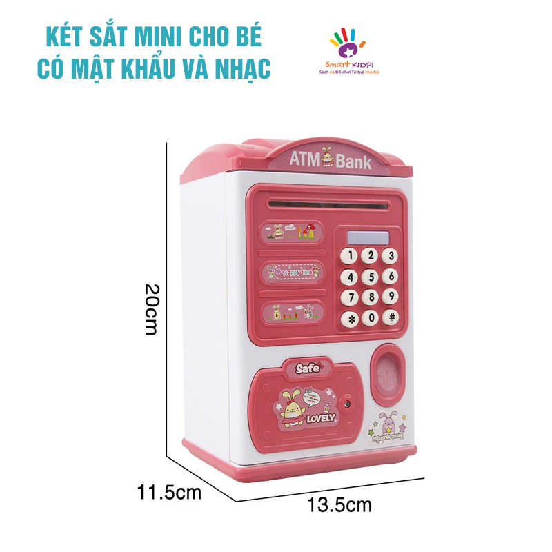 Két sắt vân tay điện tử mini tiết kiệm tiền - Siêu dễ thương - Quà tặng cho bé