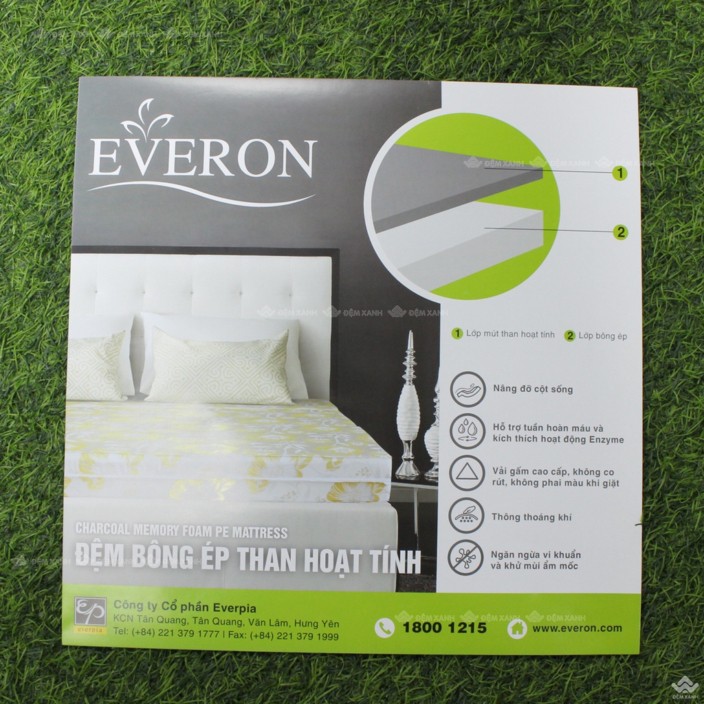 Đệm bông than hoạt tính Everon
