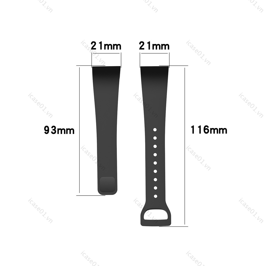 Dây đeo bằng silicon màu trơn chuyên dùng thay thế cho Xiaomi Mi Band 4C