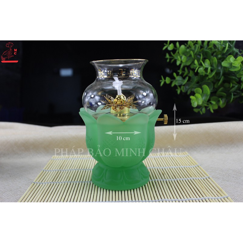 [PHÁP BẢO MINH CHÂU] Đèn Dầu 8 Cát Tường Lưu Ly - HÀNG NHẬP KHẨU CÔNG NGHỆ CAO