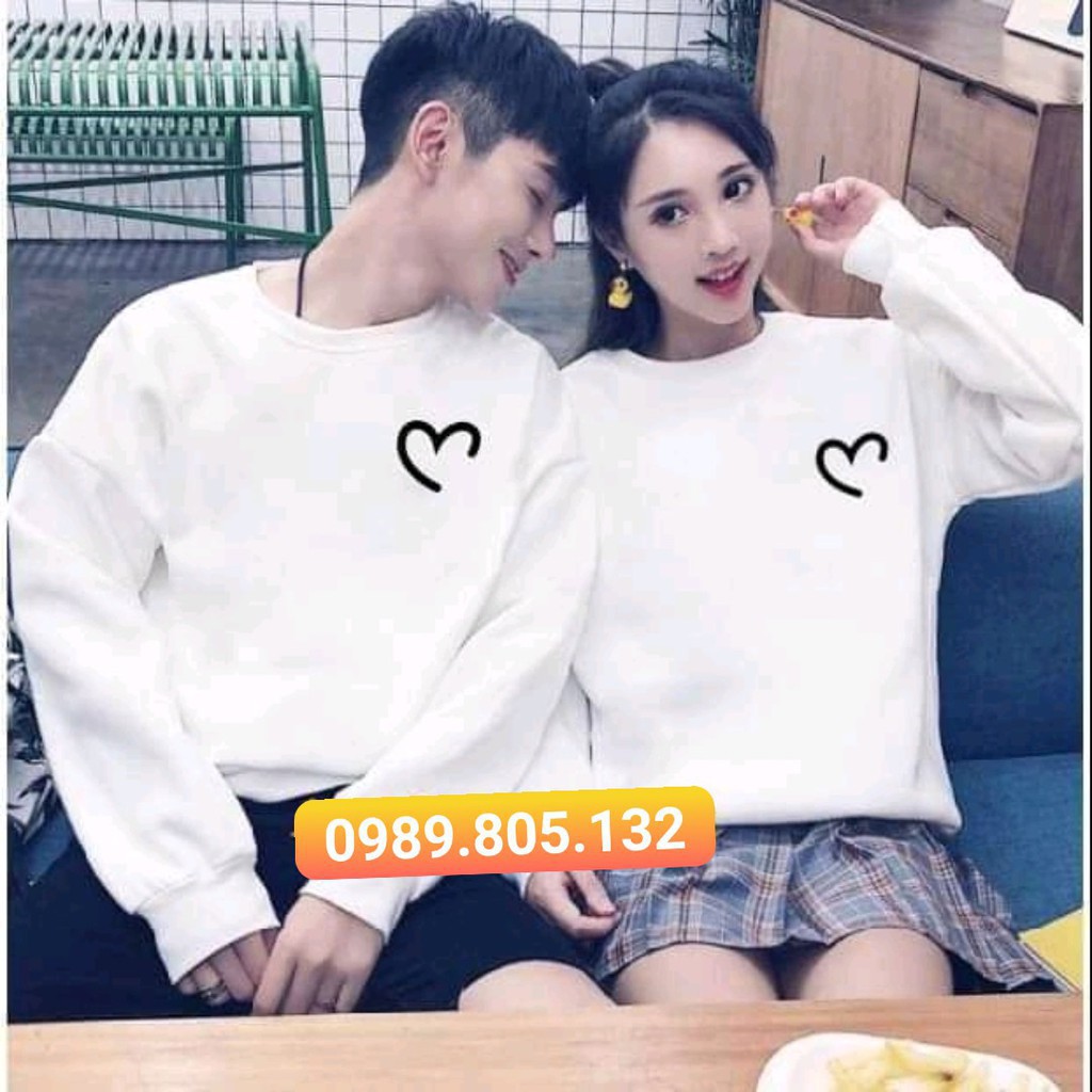 ÁO NỈ THU ĐÔNG CHO CẶP ĐÔI CỰC CHẤT- ÁO ĐÔI TAY DÀI SIÊU ĐẸP