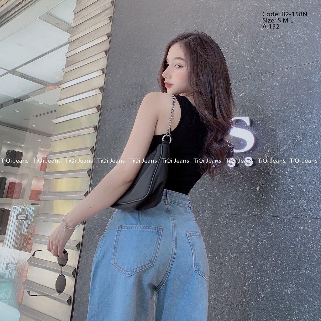 Quần jean nữ ống rộng cao cấp phong cách Ulzzang Hàn Quốc QJR01