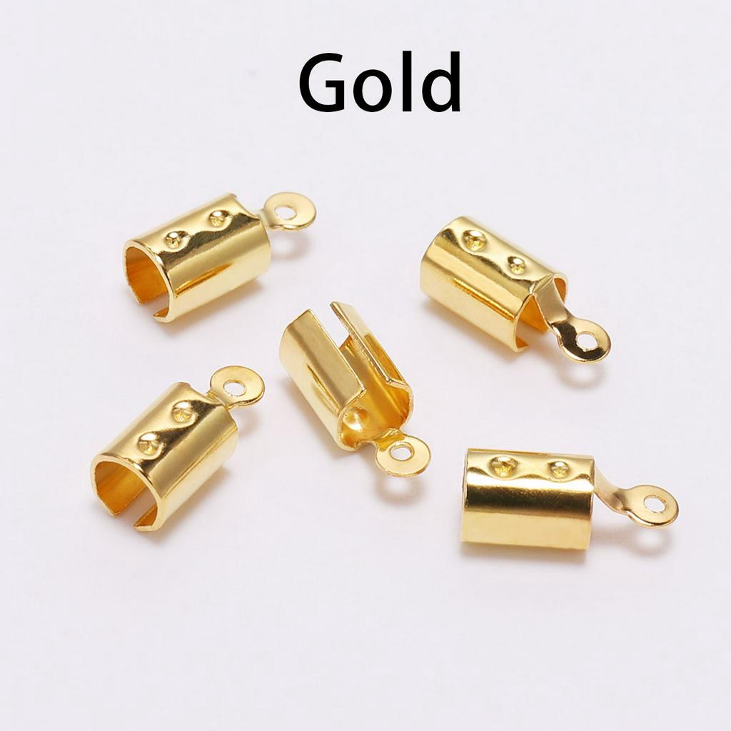 Set 100 đầu nối dây da ST.KUNKKA 5x12mm dành cho làm vòng đeo tay trang sức DIY