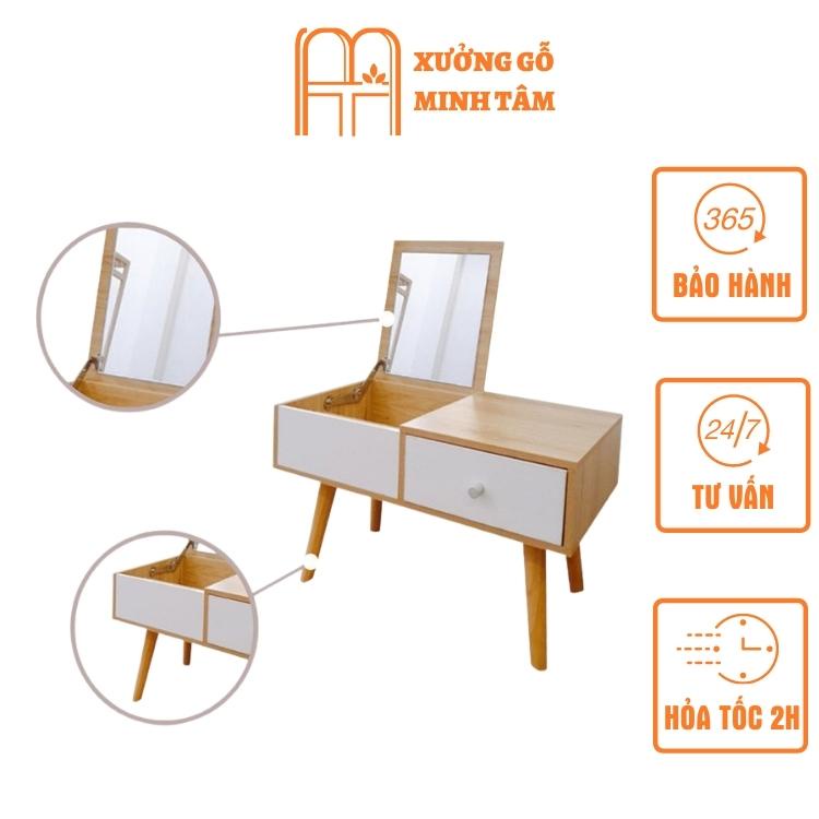 Bàn trang điểm mini ngồi bệt - Bàn trang điểm bệt chất liệu gỗ MDF phủ melanin cao cấp - BH 6TNội Thất Nhà Xinh 8405