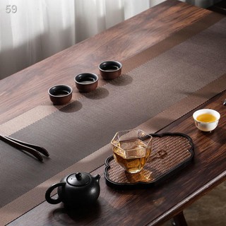 Chiếu trà, trúc, bàn ăn chống thấm kéo dài tấm lót bàn, cách nhiệt, phụ kiện bộ ấm khay trà đạo Thiền Ý Trung