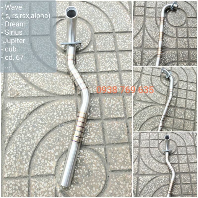 Cổ wave dream sirius jupiter cd cub future cổ inox siêu bền gắn pô zin.