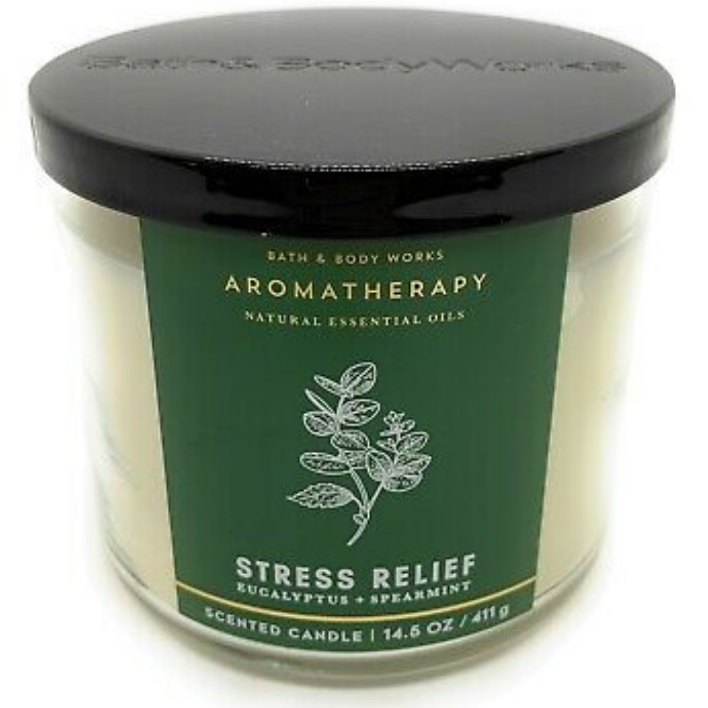 [BILL MỸ] Nến Thơm Thư Giãn Bath And Body Work WHITE BARN 3 Bấc Mùi STRESS RELIEF