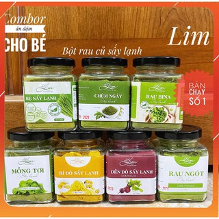 [LIM] Bột Rau Củ Ăn Dặm Cho Bé  (lọ thủy tinh 150g)