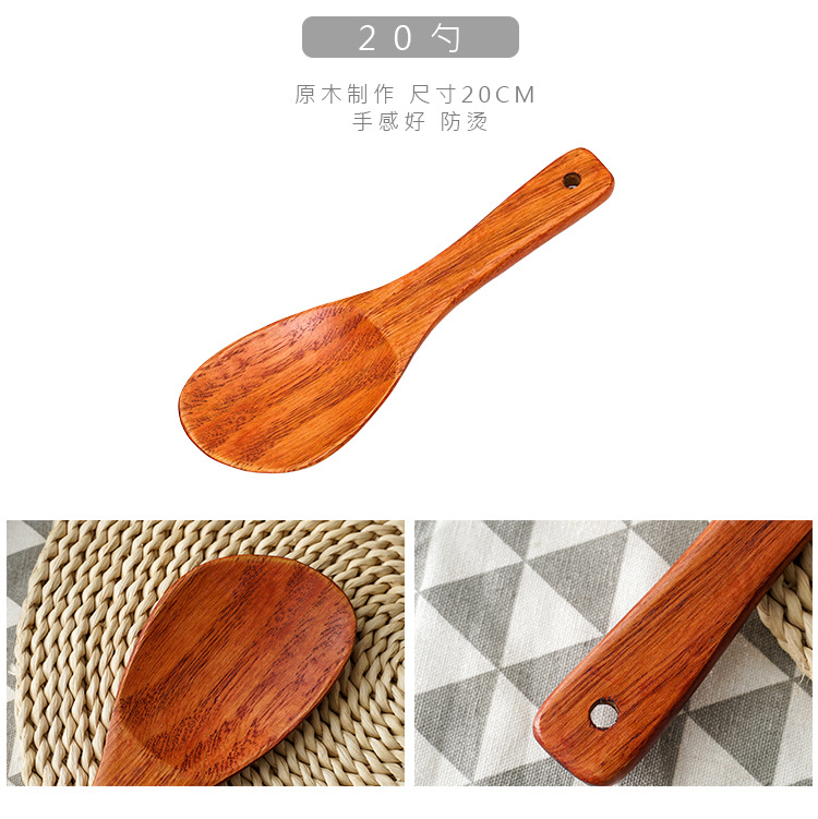 Muỗng Gỗ Chống Bỏng Tiện Dụng Cho Nhà Hàng