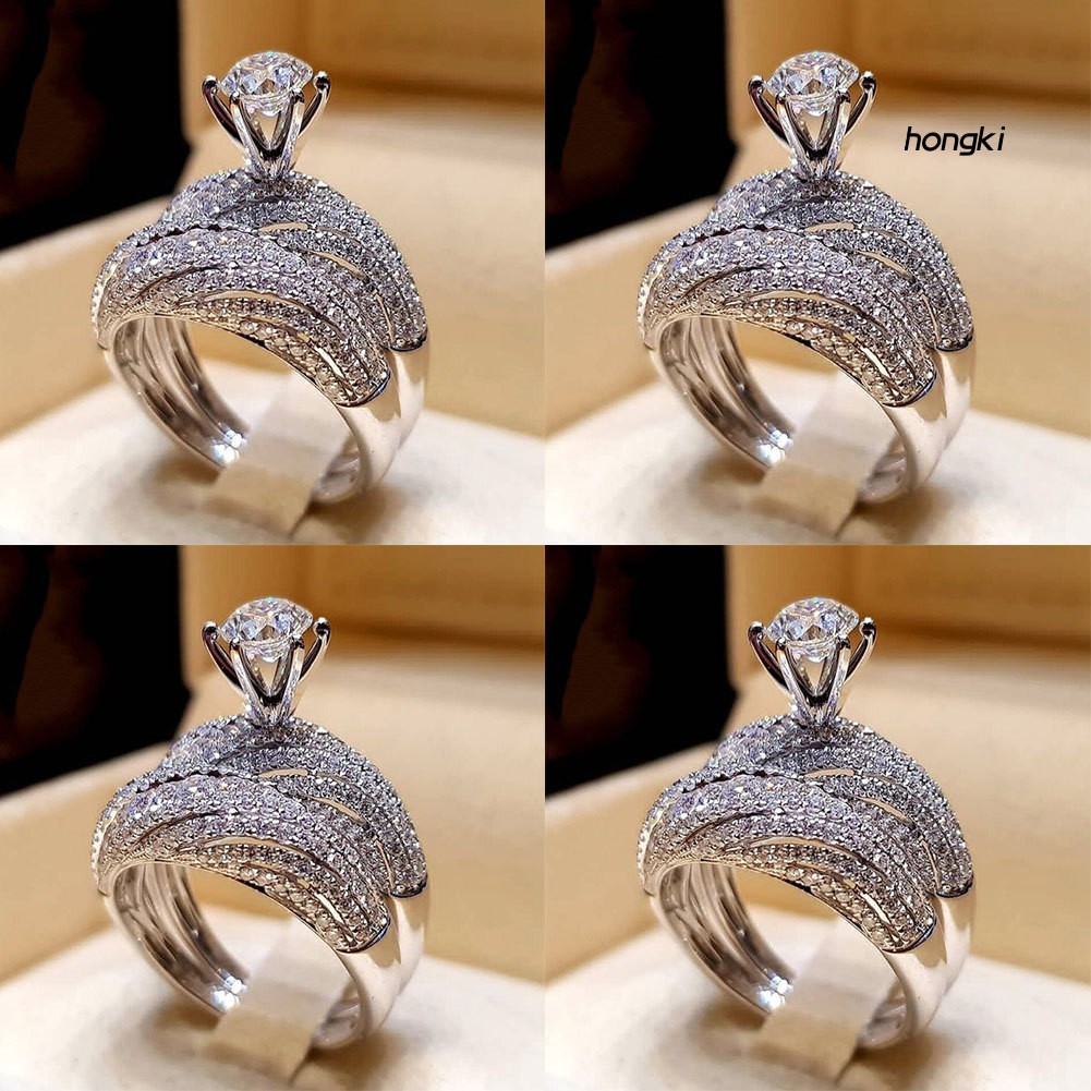 Nhẫn Hợp Kim Đính Đá Pha Lê Phong Cách Cổ Điển Cho Nữ