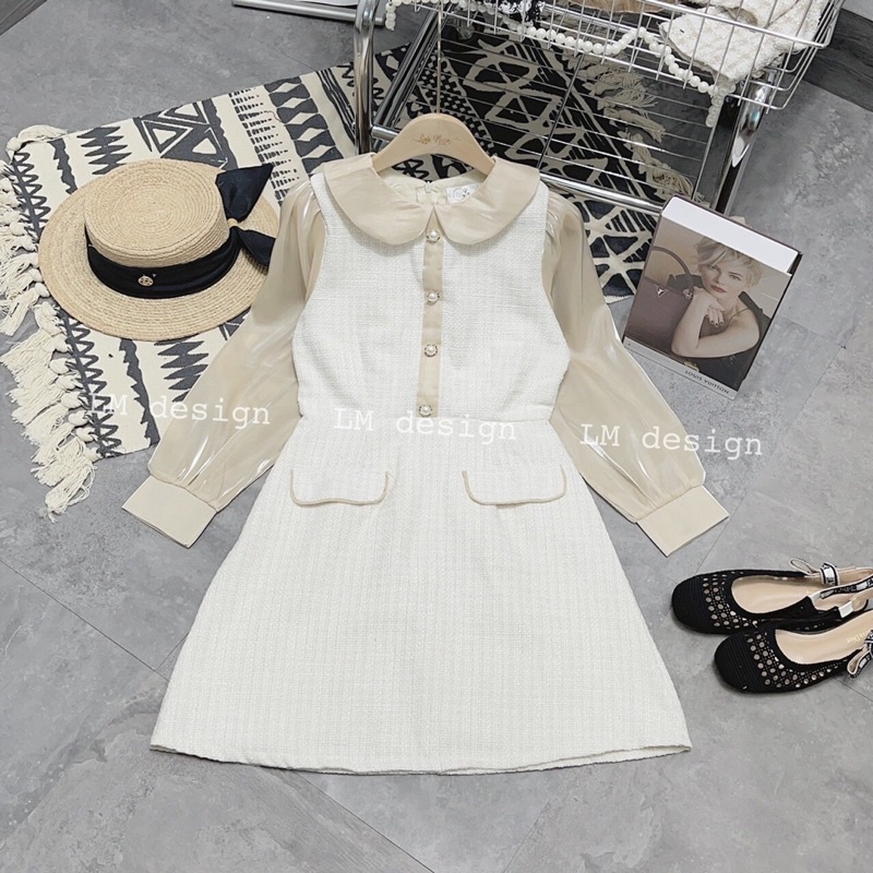 Váy dạ phối tay tơ