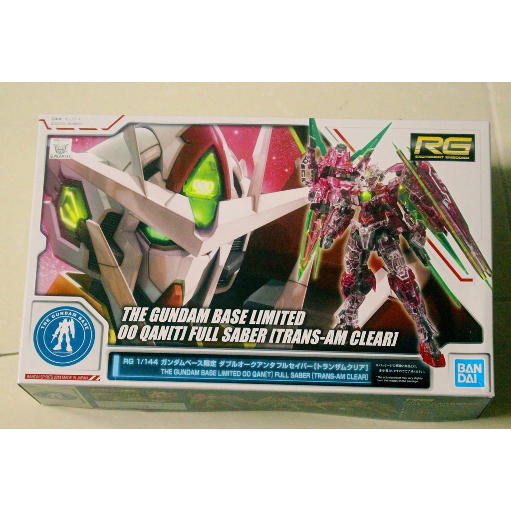 Mô hình lắp ráp RG 1/144 Gundam Qan T Full Saber Trans Am Clear Color Bandai