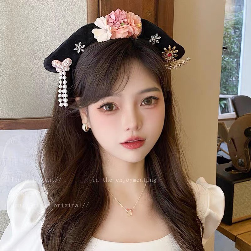 Bờm cách cách, bờm quý phi, băng đô rửa mặt nơ cài tóc phong cách Trung Hoa