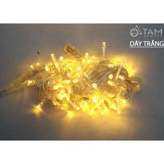 Dây đèn Led trang trí màu Vàng ấm trơn 10m 96 bóng