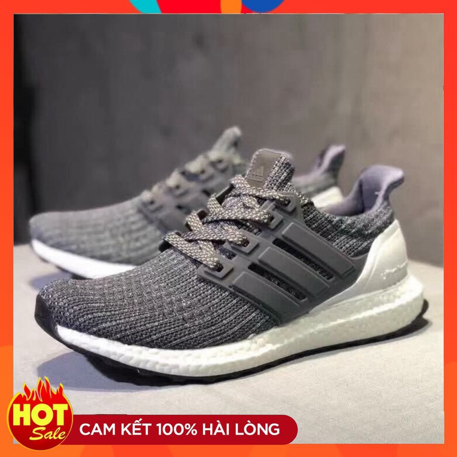 Giày Sneaker Nam Nữ Ultraboost 4.0 xám 2019 (fullbox+freeship)