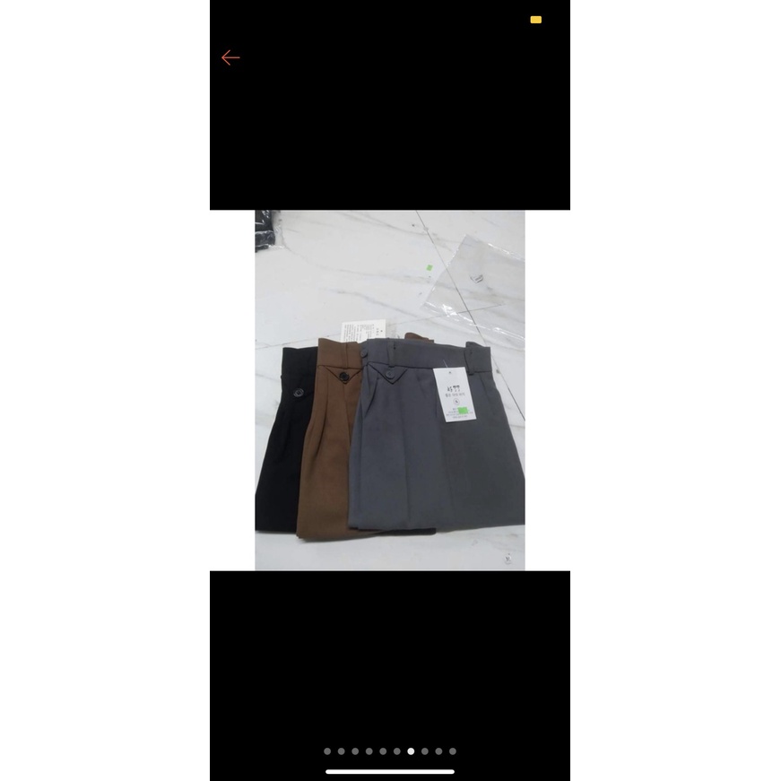 Quần suông vải dài lắp túi, Quần vải suông ống rộng form đẹp cực kì tôn dáng-LNS-mã 6321