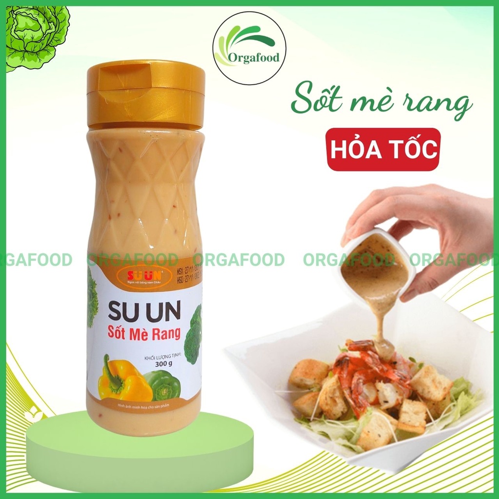 Sốt mè rang Su un chai 300g nước chấm ăn Eaclean giảm cân, trộn salad ngon