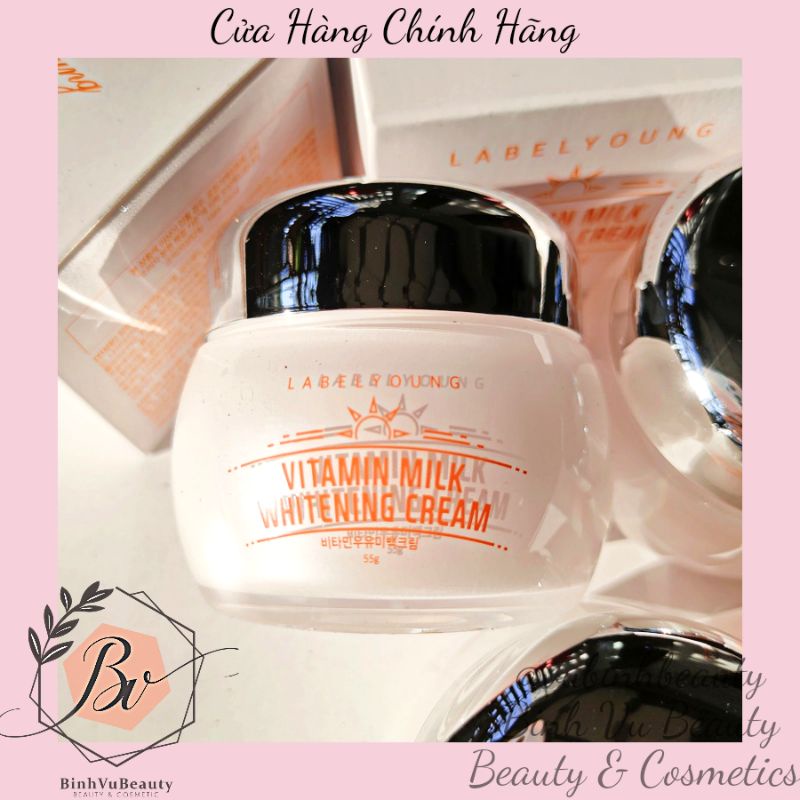 KEM DƯỠNG TRẮNG DA NÂNG TONE VITAMIN MILK WHITENING CREAM LABELYOUNG K100