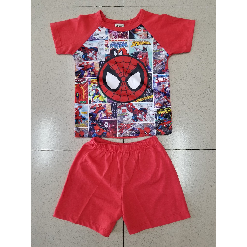Bộ thun bé trai in người nhện spiderman
