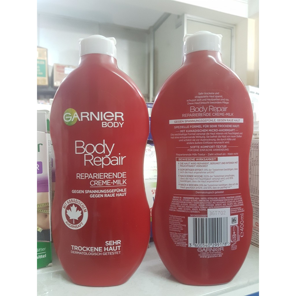 Dưỡng thể Garnier Body Repair 400ml cho da khô