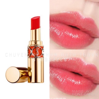Son ysl ruoge volupte shine 46 orange perfecto màu cam đào