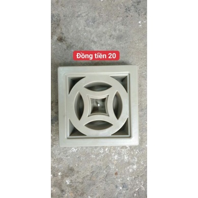 Bộ 3 khuôn gạch bông gió hoa thị và đồng tiền 20x20