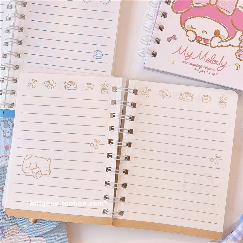 Sổ tay ghi chú Cinnamoroll Babycinnamoroll MelodyA6 dễ thương