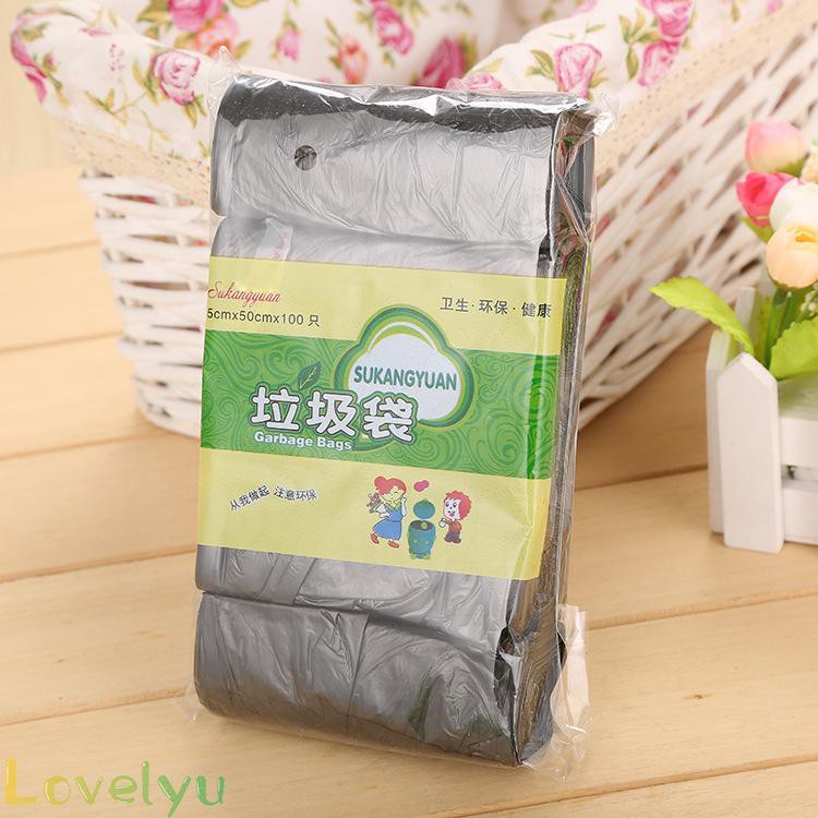 5 Cuộn Túi Đựng Rác Màu Đen Dùng Một Lần