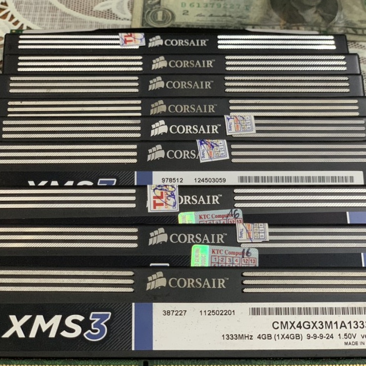 DDR3 Ram - 4G-BUS 1333 Hiệu Corsair Tản Nhiệt 16 Chip - Vi Tính Bắc Hải