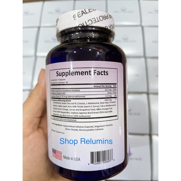 Viên Uống Trắng Da Relumins Advance White 1650mg 90 Viên của Mỹ