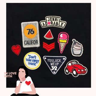 Huy hiệu ủi áo, Sticker Thêu, chỉ 5k, combo 10 miếng 39k