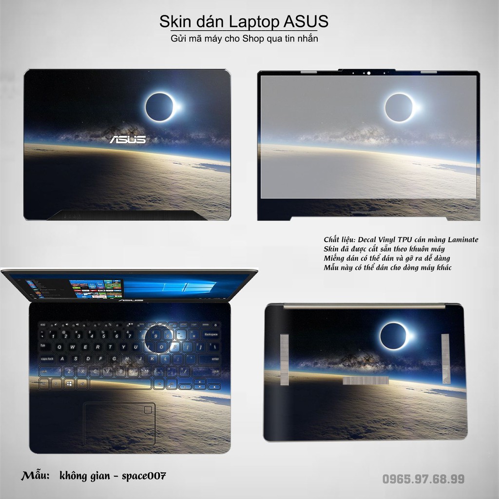 Skin dán Laptop Asus in hình không gian _nhiều mẫu 2 (inbox mã máy cho Shop)