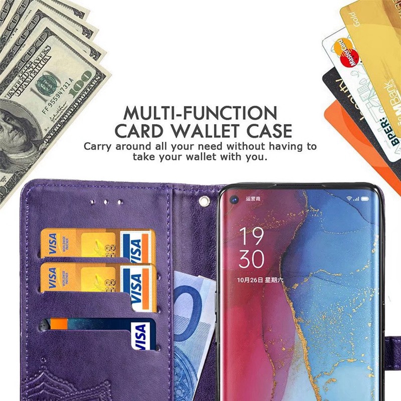 Bao Da Điện Thoại Nắp Lật Kèm Ngăn Đựng Thẻ Cho Oppo Reno 2f 2z Reno 2 Z Reno 3 Pro Realme 5 Pro 5i 5s Ốp | BigBuy360 - bigbuy360.vn