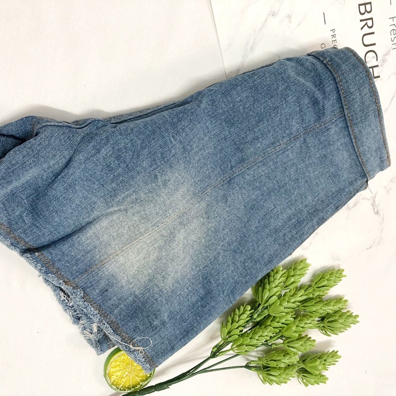 Quần đùi nữ Size từ 38-45kg jean thun co giãn mạnh - Quần short nữ lưng cao - QU254