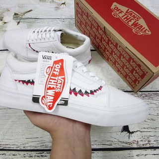 [ Free ship] Giày old skool cá mập trắng ( bản đẹp)